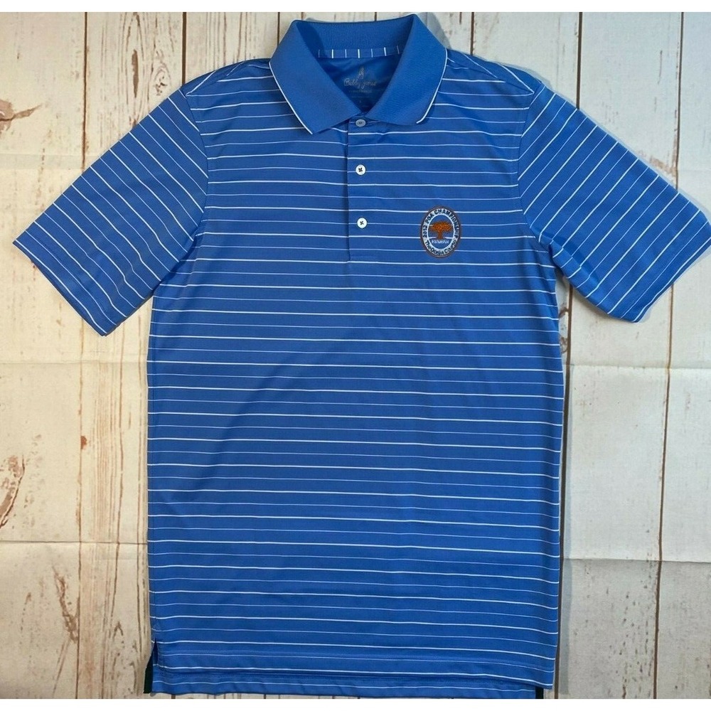 Bobby Jones Mens SS Shirt Polo Small Blue PGA Championship Kiawah 2012 logo